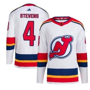 Scott Stevens Men's Adidas New Jersey Devils Authentic White Reverse Retro 2.0 Jersey