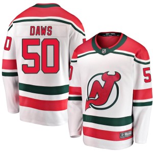 Nico Daws Youth Fanatics Branded New Jersey Devils Breakaway White Alternate Jersey