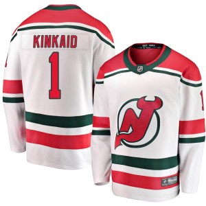 Keith Kinkaid Youth Fanatics Branded New Jersey Devils Breakaway White Alternate Jersey