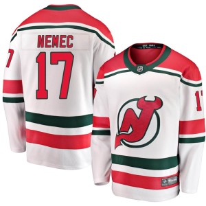 Simon Nemec Youth Fanatics Branded New Jersey Devils Breakaway White Alternate Jersey