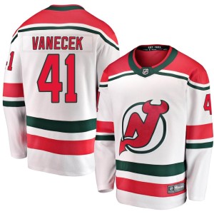 Vitek Vanecek Youth Fanatics Branded New Jersey Devils Breakaway White Alternate Jersey