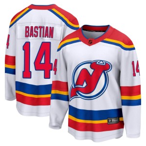 Nathan Bastian Youth Fanatics Branded New Jersey Devils Breakaway White Special Edition 2.0 Jersey