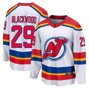 MacKenzie Blackwood Youth Fanatics Branded New Jersey Devils Breakaway White Mackenzie Blackwood Special Edition 2.0 Jersey