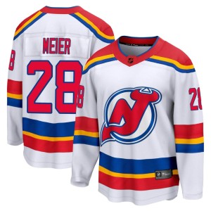 Timo Meier Youth Fanatics Branded New Jersey Devils Breakaway White Special Edition 2.0 Jersey