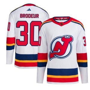 Martin Brodeur Youth Adidas New Jersey Devils Authentic White Reverse Retro 2.0 Jersey
