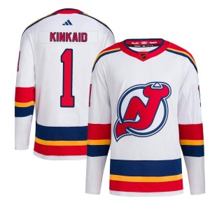 Keith Kinkaid Youth Adidas New Jersey Devils Authentic White Reverse Retro 2.0 Jersey
