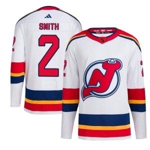 Brendan Smith Youth Adidas New Jersey Devils Authentic White Reverse Retro 2.0 Jersey