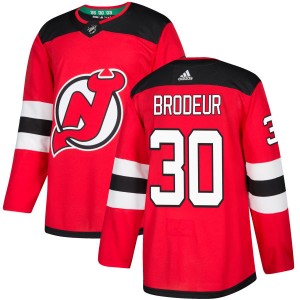 Martin Brodeur Men's Adidas New Jersey Devils Authentic Red Jersey