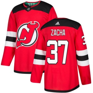 Pavel Zacha Men's Adidas New Jersey Devils Authentic Red Jersey