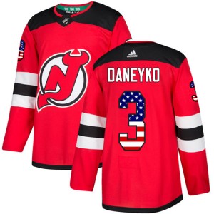 Ken Daneyko Men's Adidas New Jersey Devils Authentic Red USA Flag Fashion Jersey