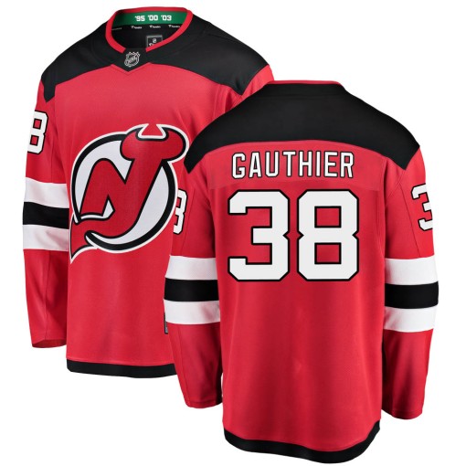 Frederik Gauthier Youth Fanatics Branded New Jersey Devils Breakaway Red Home Jersey