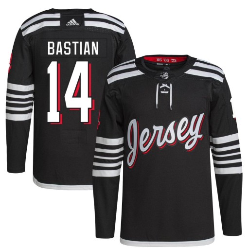 Nathan Bastian Men's Adidas New Jersey Devils Authentic Black 2021/22 Alternate Primegreen Pro Player Jersey
