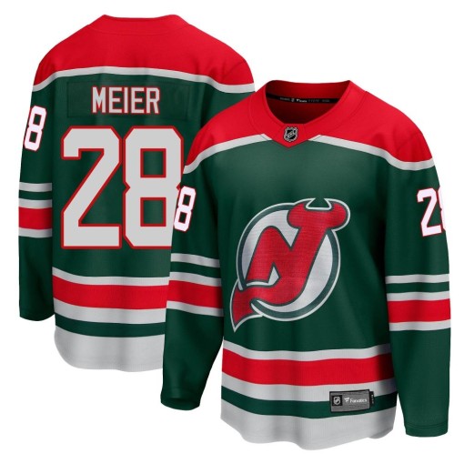 Timo Meier Men's Fanatics Branded New Jersey Devils Breakaway Green 2020/21 Special Edition Jersey