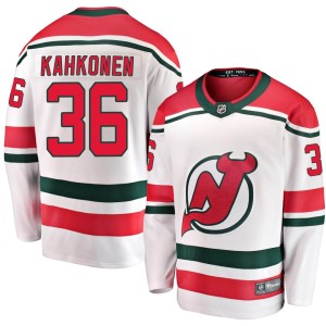 Kaapo Kahkonen Men's Fanatics Branded New Jersey Devils Breakaway White Alternate Jersey