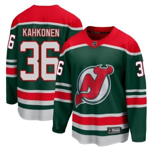 Kaapo Kahkonen Youth Fanatics Branded New Jersey Devils Breakaway Green 2020/21 Special Edition Jersey