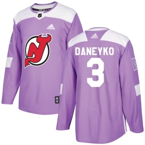 Ken Daneyko Men's Adidas New Jersey Devils Authentic Purple Fights Cancer Practice Jersey