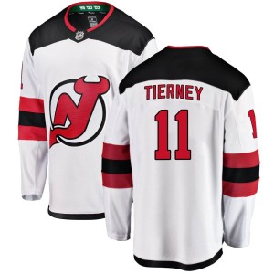 Chris Tierney Men's Fanatics Branded New Jersey Devils Breakaway White Away Jersey