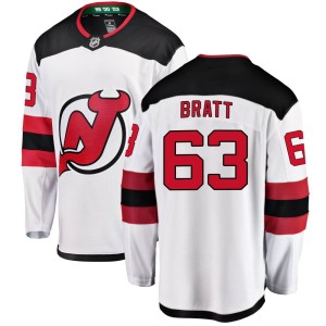 Jesper Bratt Youth Fanatics Branded New Jersey Devils Breakaway White Away Jersey