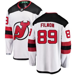 Josh Filmon Youth Fanatics Branded New Jersey Devils Breakaway White Away Jersey