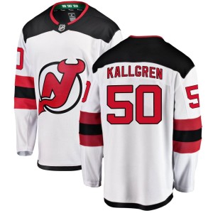 Erik Kallgren Youth Fanatics Branded New Jersey Devils Breakaway White Away Jersey
