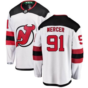 Dawson Mercer Youth Fanatics Branded New Jersey Devils Breakaway White Away Jersey