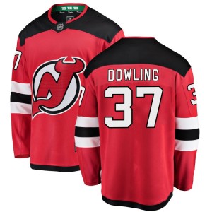 Justin Dowling Youth Fanatics Branded New Jersey Devils Breakaway Red Home Jersey