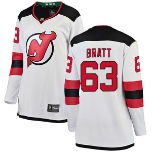 Jesper Bratt Women's Fanatics Branded New Jersey Devils Breakaway White Away Jersey