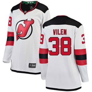 Topias Vilen Women's Fanatics Branded New Jersey Devils Breakaway White Away Jersey