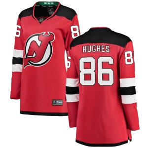 Jack Hughes Women's Fanatics Branded New Jersey Devils Breakaway Red Home Jersey
