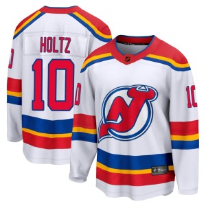 Alexander Holtz Men's Fanatics Branded New Jersey Devils Breakaway White Special Edition 2.0 Jersey
