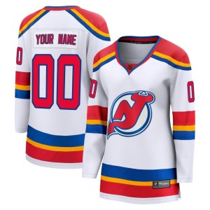Custom Women's Fanatics Branded New Jersey Devils Breakaway White Custom Special Edition 2.0 Jersey