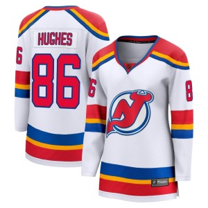 Jack Hughes Women's Fanatics Branded New Jersey Devils Breakaway White Special Edition 2.0 Jersey