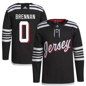 Tyler Brennan Youth Adidas New Jersey Devils Authentic Black 2021/22 Alternate Primegreen Pro Player Jersey
