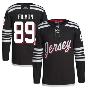 Josh Filmon Youth Adidas New Jersey Devils Authentic Black 2021/22 Alternate Primegreen Pro Player Jersey