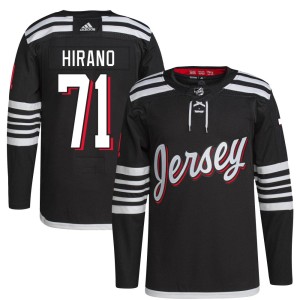 Yushiroh Hirano Youth Adidas New Jersey Devils Authentic Black 2021/22 Alternate Primegreen Pro Player Jersey