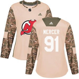 Dawson Mercer Women's Adidas New Jersey Devils Authentic Camo Veterans Day Practice Jersey