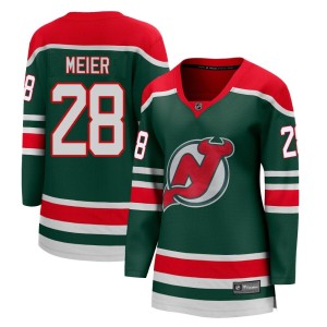 Timo Meier Women's Fanatics Branded New Jersey Devils Breakaway Green 2020/21 Special Edition Jersey