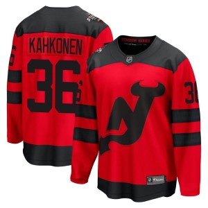 Kaapo Kahkonen Men's Fanatics Branded New Jersey Devils Breakaway Red 2024 Stadium Series Jersey