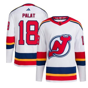 Ondrej Palat Men's Adidas New Jersey Devils Authentic White Reverse Retro 2.0 Jersey