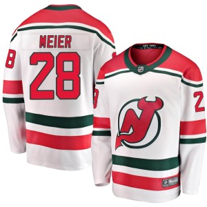 Timo Meier Youth Fanatics Branded New Jersey Devils Breakaway White Alternate Jersey