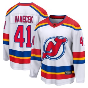 Vitek Vanecek Youth Fanatics Branded New Jersey Devils Breakaway White Special Edition 2.0 Jersey