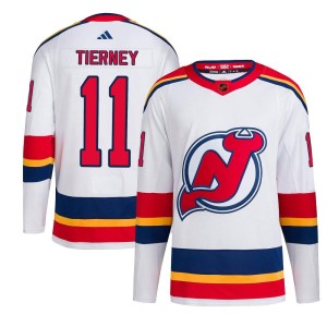 Chris Tierney Youth Adidas New Jersey Devils Authentic White Reverse Retro 2.0 Jersey